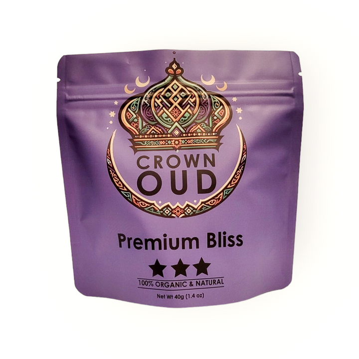 Premium Bliss, Medium Resin Oud, Balanced Scent - 40g Agarwood Bakhoor